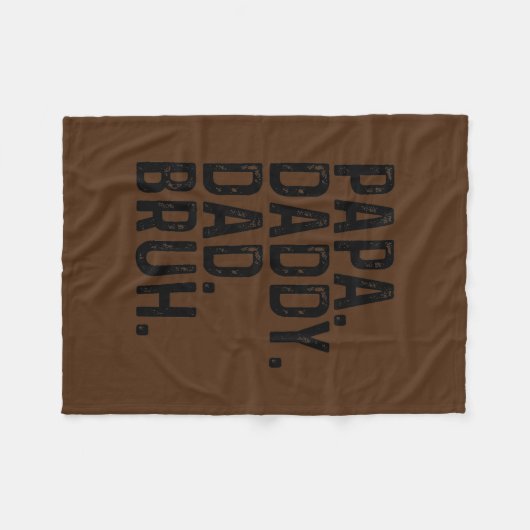 Happy Father Day Papa Papa papa Bruh Fleece Deken (Voorkant (Horizontaal))