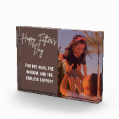 Happy Father’s Day Custom Photo Block  Fotoblokken (Rechts)