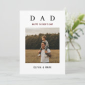 Happy Father’s Day Custom Photo Collage Modern  Feestdagenkaart (Staand voorkant)