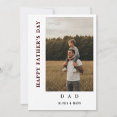 Happy father’s Day Custom Photo Collage trendy Feestdagenkaart (Voorkant)
