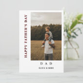 Happy father’s Day Custom Photo Collage trendy Feestdagenkaart (Staand voorkant)
