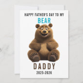 Happy Father’s Day for Bear Dad | Funny Bear Lover Feestdagenkaart (Voorkant)
