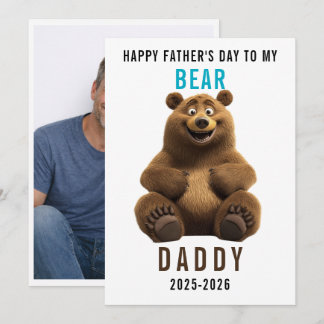 Happy Father’s Day for Bear Dad | Funny Bear Lover Feestdagenkaart