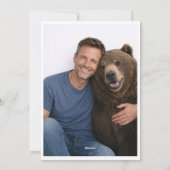 Happy Father’s Day for Bear Dad | Funny Bear Lover Feestdagenkaart (Achterkant)