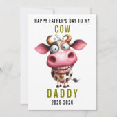 Happy Father’s Day for Dad | Cute Cow Feestdagenkaart (Voorkant)