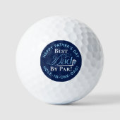 Happy Father’s Day Funny Golf Gift Best Dad by Par Golfballen (Voorkant)