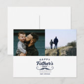 Happy Father’s Day Mustache Tribute Design Briefkaart (Voorkant / Achterkant)