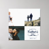 Happy Father’s Day Mustache Tribute Design Canvas Afdruk (Voorkant)