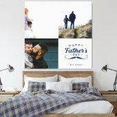 Happy Father’s Day Mustache Tribute Design Canvas Afdruk (Insitu (Slaapkamer))