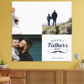 Happy Father’s Day Mustache Tribute Design Canvas Afdruk (Insitu (Woonkamer))