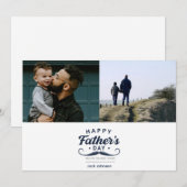 Happy Father’s Day Mustache Tribute Design Feestdagenkaart (Voorkant / Achterkant)