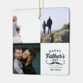 Happy Father’s Day Mustache Tribute Design Keramisch Ornament (Links)