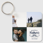 Happy Father’s Day Mustache Tribute Design Sleutelhanger (Voorkant)