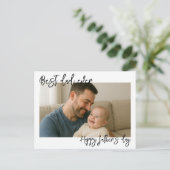 Happy Father’s Day Photo | Custom Dad Ever Feestdagenkaart (Staand voorkant)