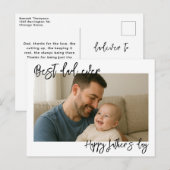 Happy Father’s Day Photo | Custom Dad Ever Feestdagenkaart (Voorkant / Achterkant)