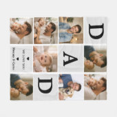 Happy Father’s Day Photo | Personalized Dad Ever Fleece Deken (Voorkant (Horizontaal))