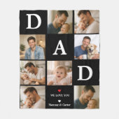Happy Father’s Day Photo | Personalized Dad Ever Fleece Deken (Voorkant)