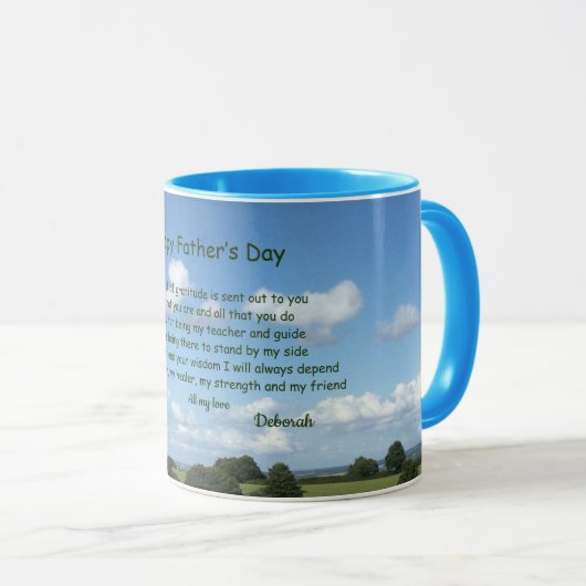 Happy Father’s Day poem personalised Mok (Voorkant rechts)