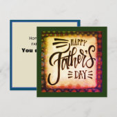 Happy Father’s Day Square Inspirivity modern Notitiekaartje (Voorkant / Achterkant)
