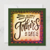 Happy Father’s Day Square Inspirivity modern Notitiekaartje (Voorkant)