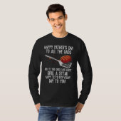 Happy Father s Day & Steak Grilling Day  grill dad T-shirt (Voorkant volledig)