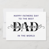 Happy Father’s Day to the Best  in the world Kaart (Voorkant)