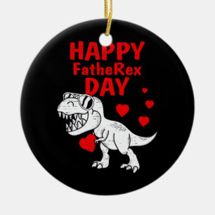 Happy FatheRex Day Dinosaur Vader T-shirt T Rex Keramisch Ornament
