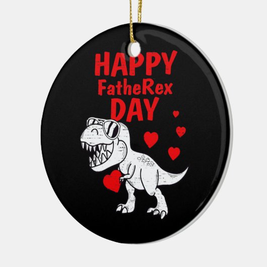 Happy FatheRex Day Dinosaur Vader T-shirt T Rex Keramisch Ornament (Links)