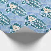 Happy Fathers Dag #1 Pap Cadeaupapier (Hoek)