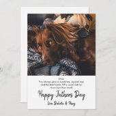 Happy Fathers Dag 2 Dog Foto Feestdagenkaart (Voorkant / Achterkant)