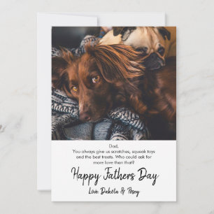 Happy Fathers Dag 2 Dog Foto Feestdagenkaart