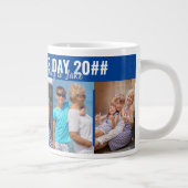 Happy Fathers Dag 5 Foto Headline Typography Blauw Grote Koffiekop (Rechts)