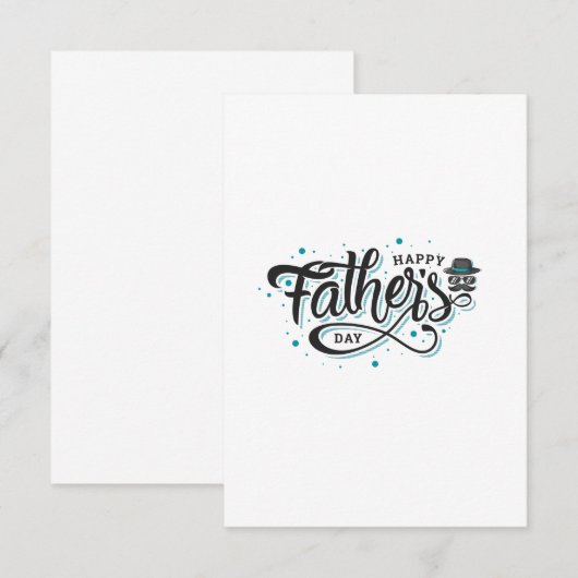 Happy Fathers dag Bedankkaart (Voorkant / Achterkant)