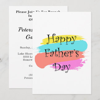 Happy Fathers Dag Colorful Family Gathering Brunch Kaart