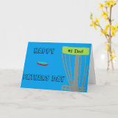 Happy Fathers dag disc golfen vader wenskaart Kaart (Gele Bloem)