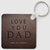 Happy Fathers Dag houdt van je vader drie foto's Sleutelhanger (Achterkant)