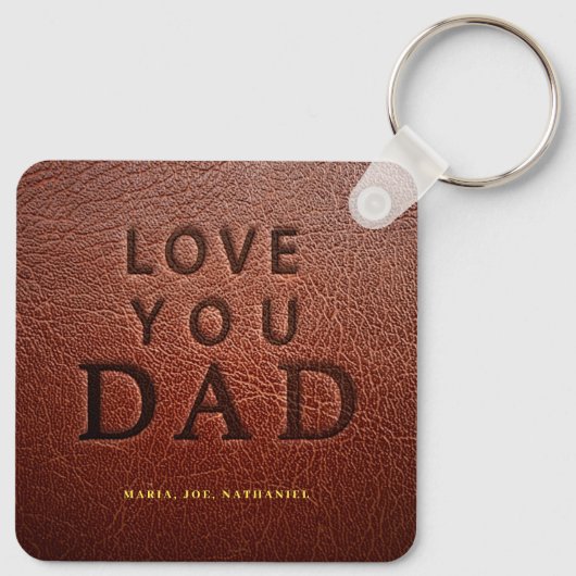 Happy Fathers Dag houdt van je vader drie foto's Sleutelhanger (Achterkant)