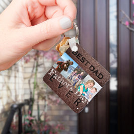 Happy Fathers Dag houdt van je vader drie foto's Sleutelhanger