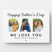 Happy Fathers Dag Papa Aangepaste foto Collage Fotoplaat (voorkant)