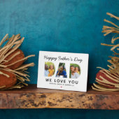 Happy Fathers Dag Papa Aangepaste foto Collage Fotoplaat (Zijkant)