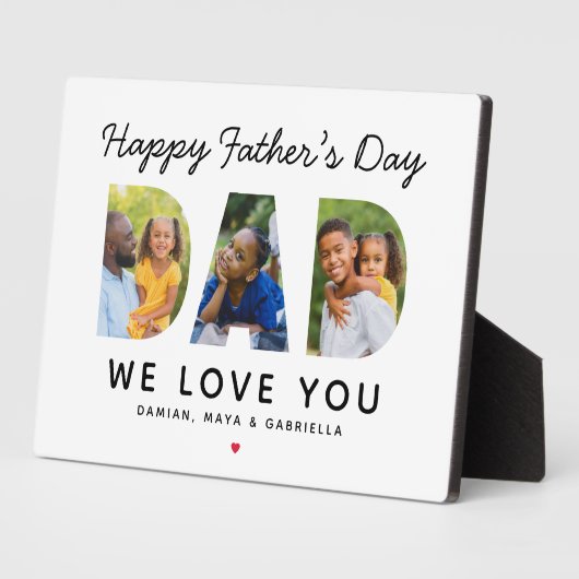 Happy Fathers Dag Papa Aangepaste foto Collage Fotoplaat (Zijkant)