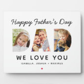 Happy Fathers Dag Papa Aangepaste foto Collage Fotoplaat (Voorkant)