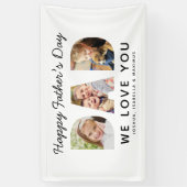 Happy Fathers Dag Papa Aangepaste foto Collage Spandoek (Verticaal)