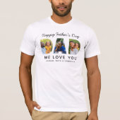 Happy Fathers Dag Paps Aangepaste familie Foto Col T-shirt (Voorkant)
