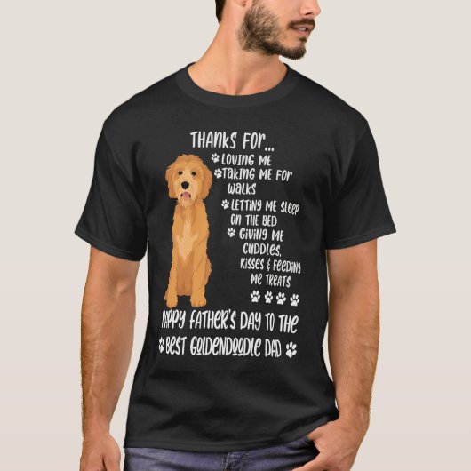 Happy Father's Day 2021 Goldendoodle Dad dog T-shirt (Voorkant)