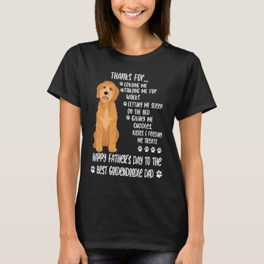 Happy Father's Day 2021 Goldendoodle Dad dog T-shirt (Voorkant)