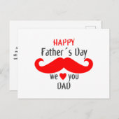 Happy Fathers Day 2024 We Love You Pap Briefkaart (Voorkant / Achterkant)