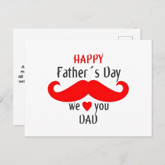 Happy Fathers Day 2024 We Love You Pap Briefkaart (Voorkant / Achterkant)