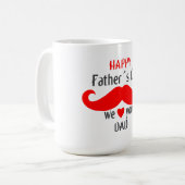 Happy Fathers Day 2024 We Love You Pap Koffiemok (Voorkant links)