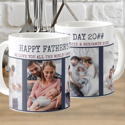 Happy Fathers Day 4 Foto gepersonaliseerd Koffiemok